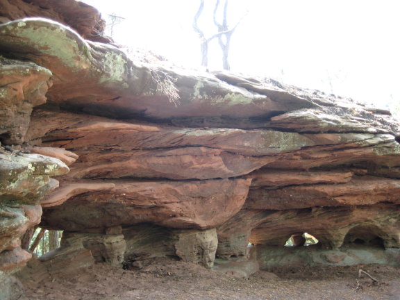 rosskegelfels auf dem Dahner Felsenpfad